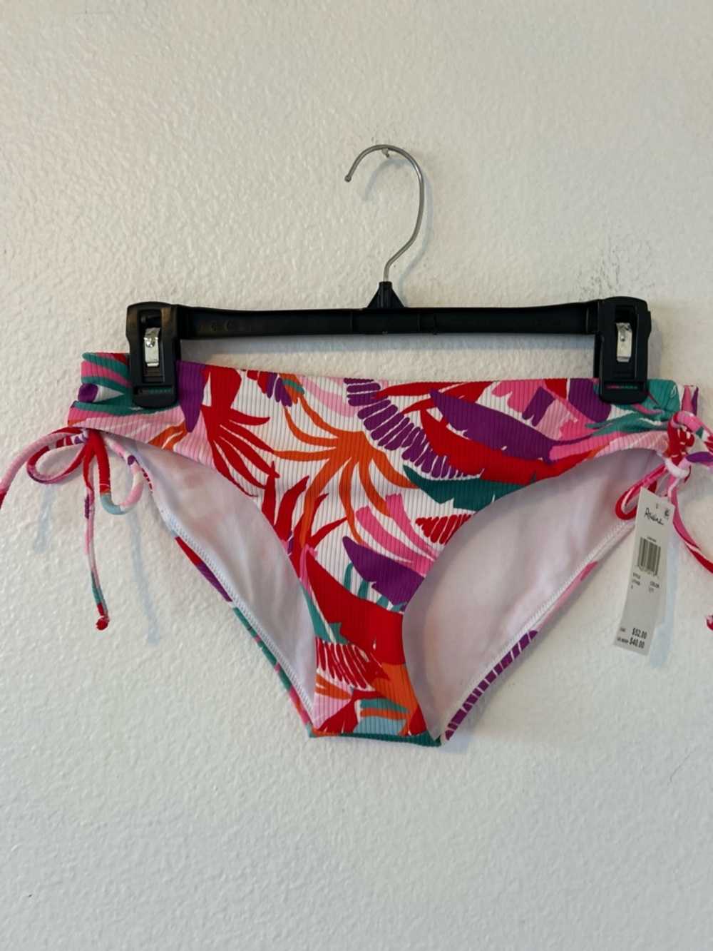 Raisins Multicolor Tropical Tie-Side Bikini Bottoms Size S